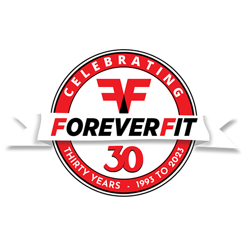 Forever fit 30 year logo. 